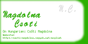 magdolna csoti business card