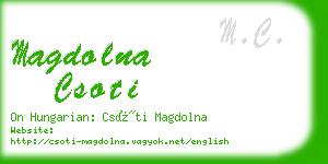 magdolna csoti business card